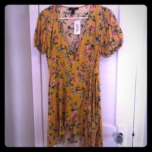 Floral wrap mini dress